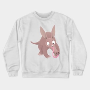 Cute funny aardvark cartoon Crewneck Sweatshirt